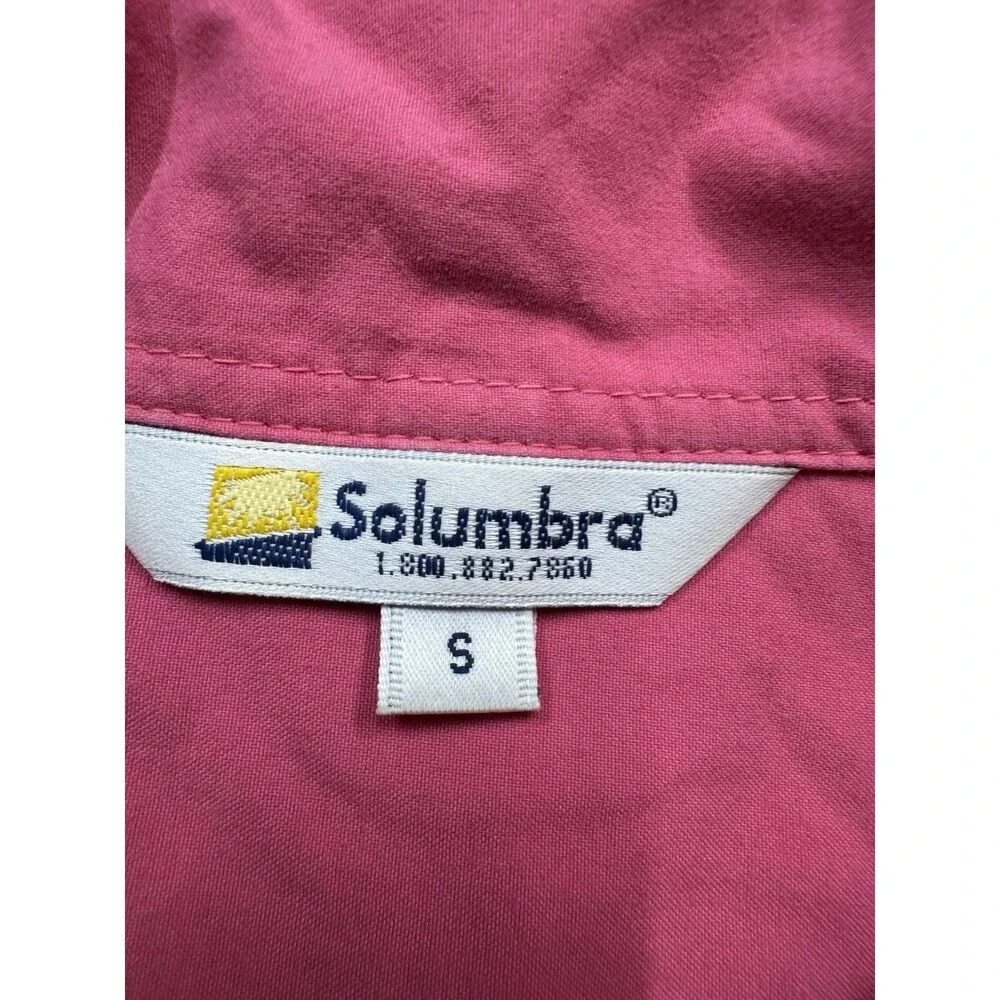 Solumbra Women S Pink Long Sleeve Sun Shirt Button Up Hiking Travel Vent